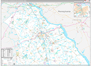 York-Hanover Wall Map Premium Style